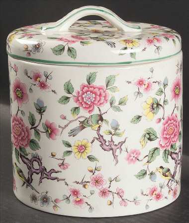 Chinese Rose Extra Large Canister & Lid