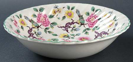 Chinese Rose 9" Round Vegetable Bowl