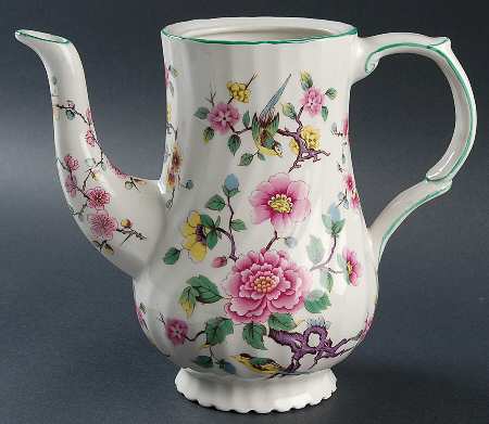 Chinese Rose Coffee Pot No Lid