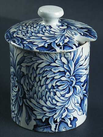 Chrysanthemum Blue Jam/Jelly & Lid
