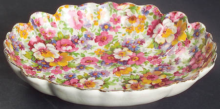 Dubarry (Old, No Globe Backstamp) Open Candy Dish by James Kent (England)