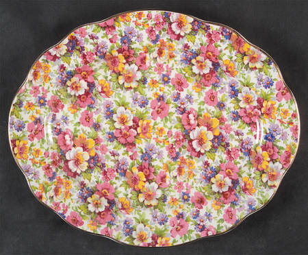 Dubarry (Old, No Globe Backstamp) 10" Oval Serving Platter