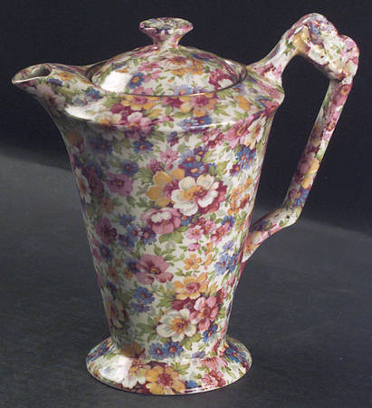 Dubarry (Old, No Globe Backstamp) Diamond Shape Coffee Pot & Lid