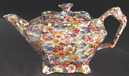Dubarry (Old, No Globe Backstamp) Square Diamond Teapot & Lid