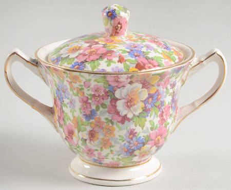 Dubarry (Old, No Globe Backstamp) Sugar Bowl & Lid