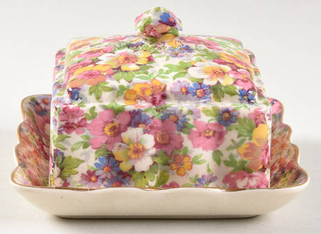 Dubarry (Old, No Globe Backstamp) Square Covered Butter