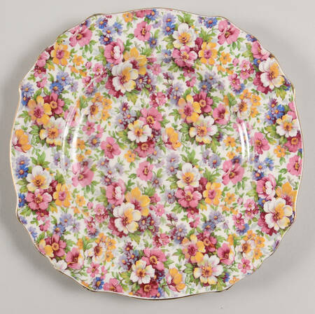 Dubarry (Old, No Globe Backstamp) Square Luncheon Plate