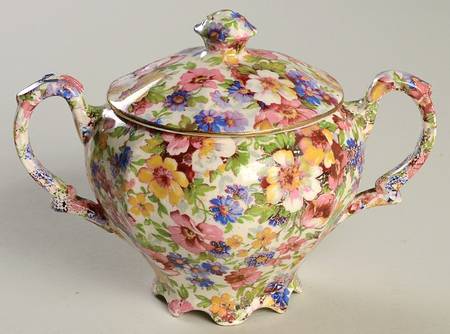 Dubarry (Old, No Globe Backstamp) Sugar Bowl & Lid