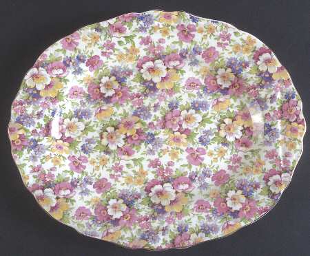 Dubarry (Old, No Globe Backstamp) 9" Oval Serving Platter