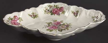 Harmony Rose Oval Scalloped Dish