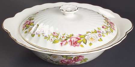 Harmony Rose Round Covered Vegetable