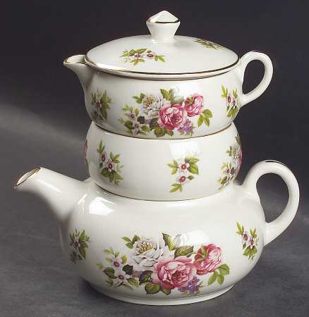 Harmony Rose Mini Teapot Stacking Set (Creamer, Sugar)