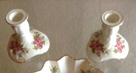 Harmony Rose Single Light Candlestick