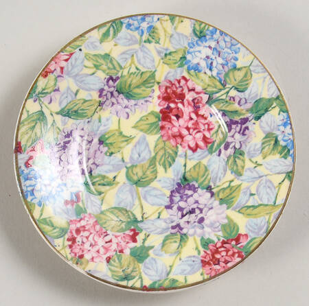 Hydrangea Yellow (Old, Yellow Background) Saucer for Demitasse Cup