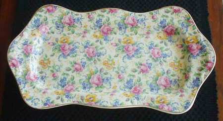 Rosalynde (Old, No Globe Stamp) Large Sandwich Tray