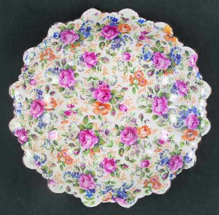 Rosalynde (Old, No Globe Stamp) 8" Round Shell Tray