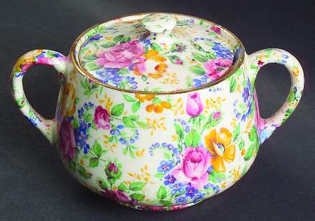 Rosalynde (Old, No Globe Stamp) Mini Sugar Bowl & Lid