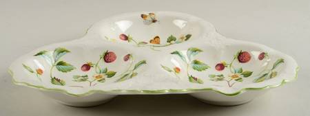 Strawberry (Green Trim, Butterflies) 3-Part Relish