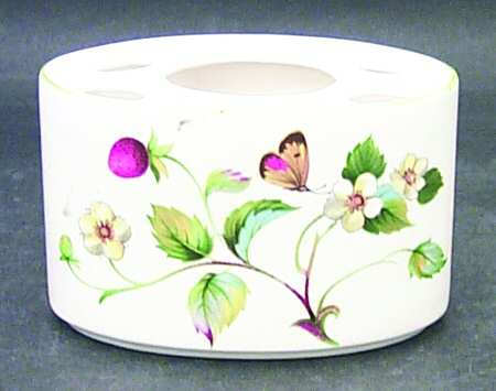 Strawberry (Green Trim, Butterflies) Toothbrush Holder