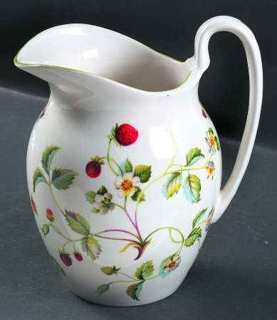 Strawberry (Green Trim, Butterflies) 40 Oz Pitcher