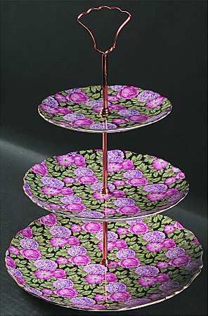 Tapestry (England) 3-Tiered Serving Tray (DP, SP, BB)