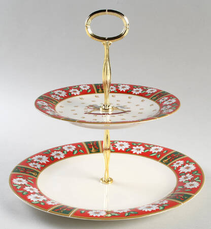 Charlton Hall 6 5/8"-10"  2 Tiered Serving Tray (Dp, Sp) HC