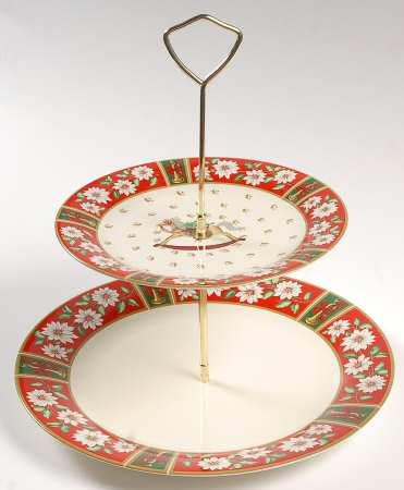 Charlton Hall 2 Tiered Serving Tray (Dinner & Salad Plate)