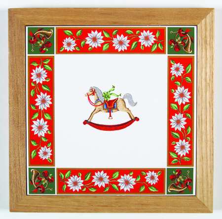 Charlton Hall Square Wood Frame  Trivet