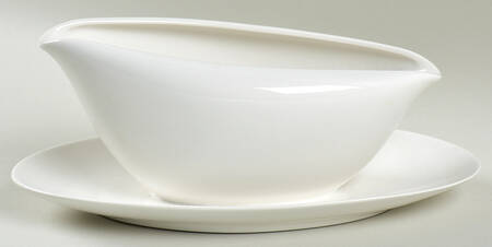 Glacier (No Trim) Gravy Boat with Attached Underplate