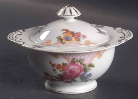 Bridal Rose Sugar Bowl & Lid