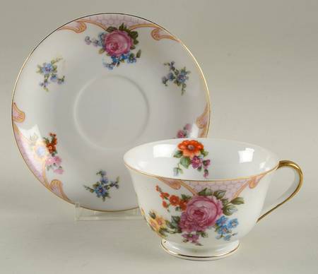 Bridal Rose Footed Cup & Saucer Set