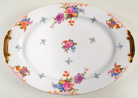 Bridal Rose 16" Oval Serving Platter