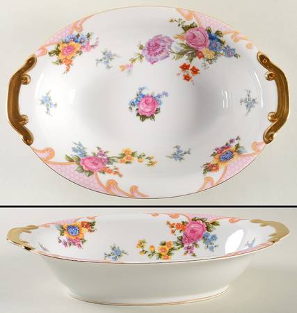 Bridal Rose 10" Oval Vegetable Bowl