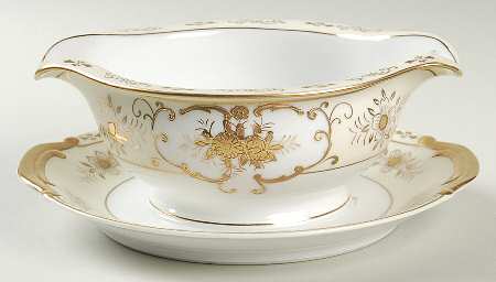KON1 Gravy Boat with Attached Underplate by Kongo
