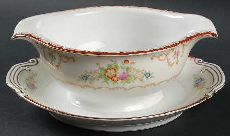 KON10 Gravy Boat with Attached Underplate