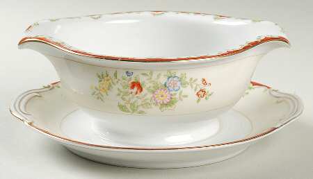 KON12 Gravy Boat with Attached Underplate