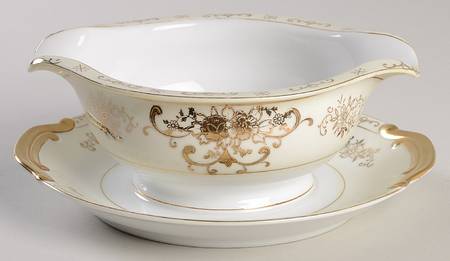 KON40 Gravy Boat with Attached Underplate by Kongo