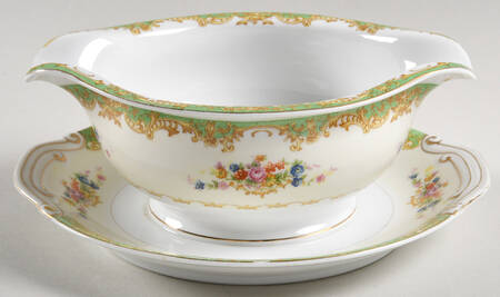 KON42 Round Gravy Boat/Attached Underplate