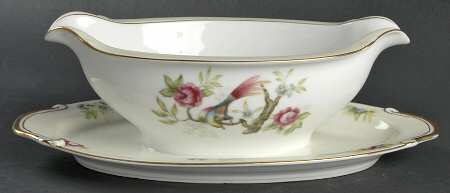 Royal Bird Gravy Boat with Attached Underplate