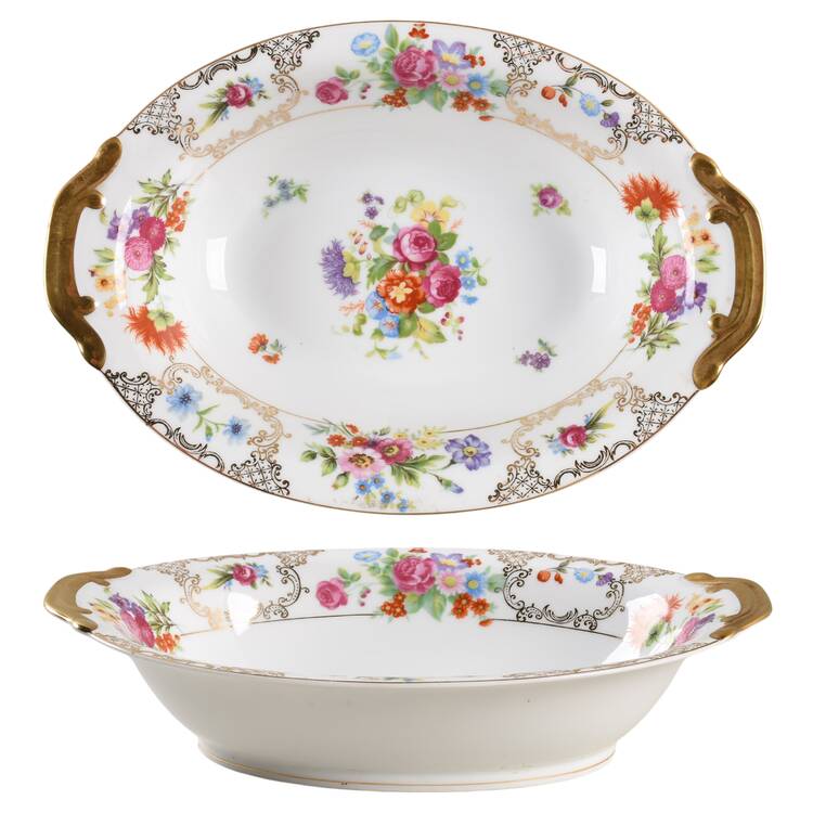 Romance 10" Oval Vegetable Bowl by Kongo