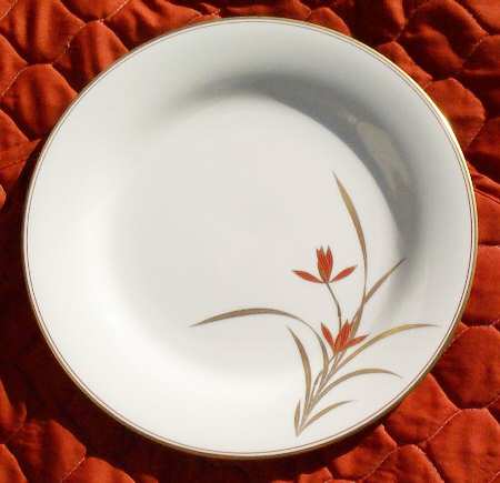 Golden Orchid Dinner Plate