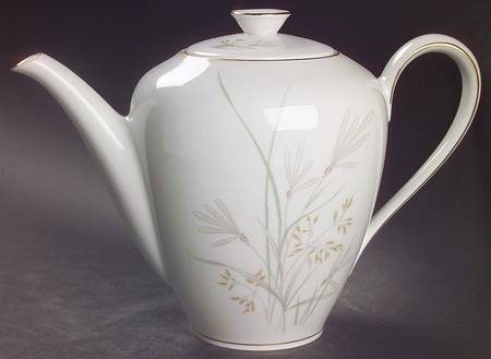 606 (White, Gold Trim) Coffee Pot & Lid