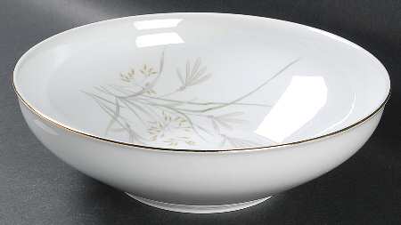 606 (White, Gold Trim) 9" Round Vegetable Bowl