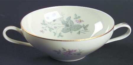 629 (Cream Background) Flat Cream Soup Bowl