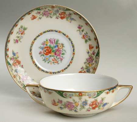 Kingsly Flat Cream Soup Bowl & Saucer Set
