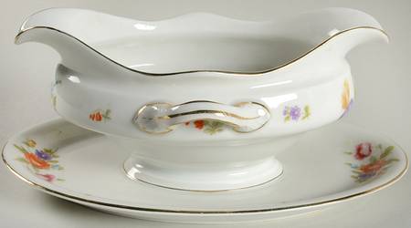 KPM2 Gravy Boat with Attached Underplate