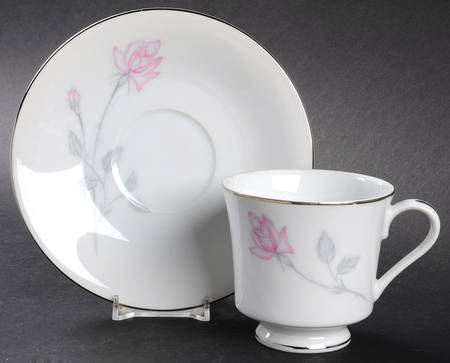 Forever Yours Traditional Footed Cup & Saucer Set