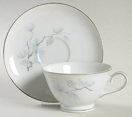 Whispering Pine Footed Cup & Saucer Set