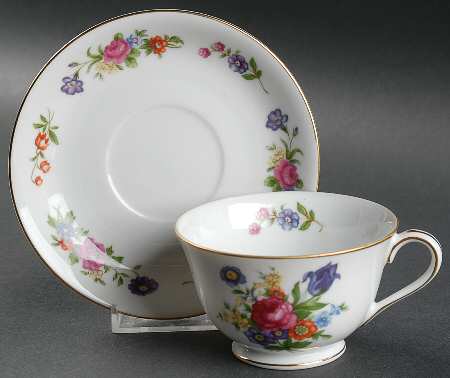 Dresden Footed Cup & Saucer Set
