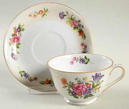Dresden (No #) Footed Cup & Saucer Set